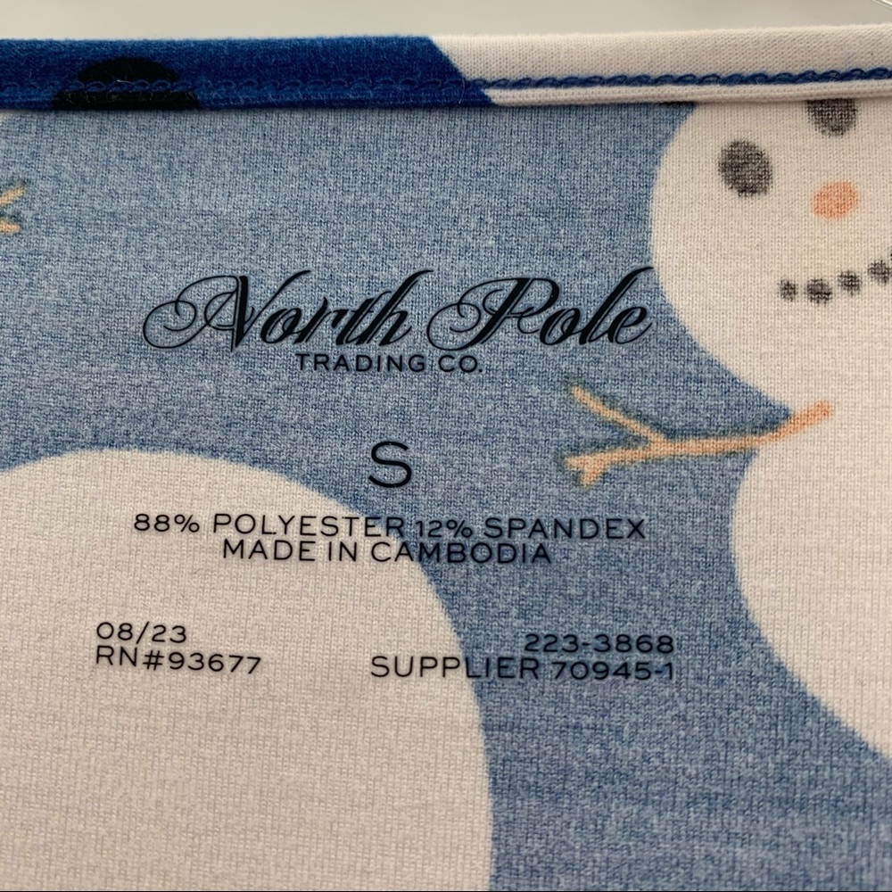 North Pole Trading Co Snowman Print Nightgown S - Picture 5 of 8